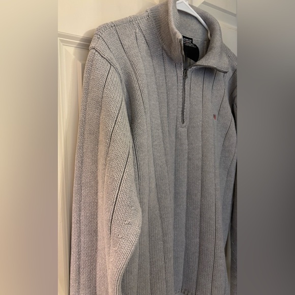 VINTAGE Y2K Ralph Lauren Heavyweight Knit 100% Cotton Quarter Zip Sweater, M - Picture 2 of 9